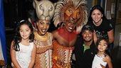 Johan Santana at Lion King - Johan Santana - wife Yasmile - daughters - Dashaun Young - Kissy Simmons