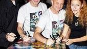 39 Steps CD Signing - Sam Robards - Arnie Burton - Cliff Saunders - Jennifer Ferrin (signing poster)