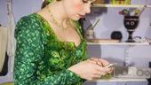 Sutton Foster backstage at Shrek – texting