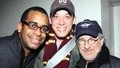 Steven Spielberg and Hugh Jackman Go Green at Shrek the Musical – Steven Spielberg – Daniel Breaker – John Tartaglia