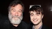 A genie meets a boy wizard as Bengal Tiger's Robin Williams and How to Succeed star Daniel Radcliffe pose for a photo together. 