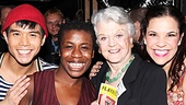Godspell cast members Telly Leung, Uzo Aduba and Lindsay Mendez are in awe at meeting the great Angela Lansbury.
