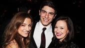 What love triangle?! Christy Altomare, Derek Klena and Molly Ranson are thrilled to celebrate the opening of Carrie.