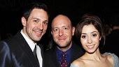 John Tiffany is one happy director, with stars Steve Kazee and Cristin Milioti by his side. 