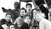 Peter and the Starcatcher Rehearsal – The Company on stairs 