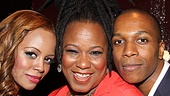 Kecia Lewis-Evans is flanked by her Leap of Faith kids, Krystal Joy Brown and Leslie Odom Jr.