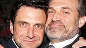 Raúl Esparza gets a hug from his Chitty Chitty Bang Bang co-star Marc Kudisch.