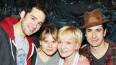 Cathy Rigby fits right in with the eternally youthful cast of Peter and the Starcatcher, (from left) Adam Chanler-Berat, Celia Keenan-Bolger and Matthew Saldivar. 