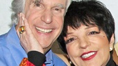 Aww! Good friends and Arrested Development co-stars Henry Winkler and Liza Minnelli can't hide their affection for each other. 