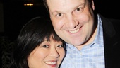 Cinderella standout Ann Harada embraces her Avenue Q onstage hubby Jordan Gelber. 