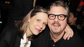 Who’s Afraid of Virginia Woolf? alum Amy Morton takes in the scene with husband Rob Milburn, who designed the sound for Tiffany’s.