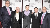 Playwright Douglas Carter Beane, director Jack O’Brien and stars Jonny Orsini, Nathan Lane and Lewis J. Stadlen line up on opening night of The Nance.