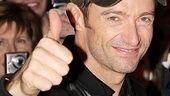 No need to ask Hugh how opening night went! Hugh’s thumbs up says it all as Jackman exits the Broadhurst Theatre stage door to greet his adoring fans.