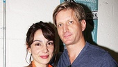 Annie Parisse leans on hubby Paul Sparks as she gets ready to say good-bye to her Clybourne Park family.  