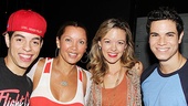 Vanessa Williams congratulates Bring It On stars Nicolas Womack, Kate Rockwell and Jason Gotay.