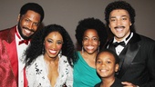 Rhonda Ross Kendrick (daughter of Diana Ross and Berry Gordy) bonds with Bryan Terrell Clark, Valisia LeKae, Charl Brown and the show’s newest cast member, young Darius Kaleb.
