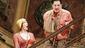 Ana Gasteyer as Kitty Dean and Reg Rogers as Tony Cavendish in Royal Family.