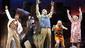 Demond Green as Black Dude, Jonathan Root as White Dude, Nick Cordero as Melvin Ferd the Third, Diana DeGarmo as Sarah and Nancy Opel in The Toxic Avenger. 