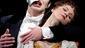 David Shannon as The Phantom and Gina Beck as Christine Daae in The Phantom of the Opera.