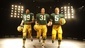 Robert Christopher Riley as Dave Robinson, Chris Sullivan as Jim Taylor and Bill Dawes as Paul Hornung in Lombardi.