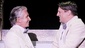 George Hamilton as Georges and Christopher Sieber as Albin in La Cage aux Folles.