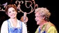 Hilary Maiberger as Belle and William Martin as Maurice in the national tour of Beauty and the Beast.