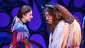 Hilary Maiberger as Belle and Darick Pead as the Beast  in the national tour of Beauty and the Beast.