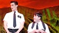 Mark Evans as Elder Price and Christopher John O'Neill as Elder Cunningham in the national tour of The Book of Mormon.
