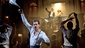 Ricky Martin as Che, Michael Cerveris as Juan Peron, Elena Roger as Eva Peron and the cast of Evita.