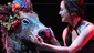 Bebe Neuwirth as Titania and Steven Skybell as Bottom in A Midsummer Night's Dream.
