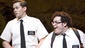 Rema Webb, Andrew Rannells as Elder Price and Josh Gad as Elder Cunningham in The Book of Mormon.